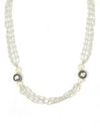 White Rhodium Plated Kundan Neckalce - Ruby Raang | Grocsy