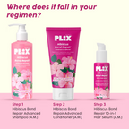 PLIX The Plant Fix Hibiscus Bond Repair Advanced Shampoo + Conditioner | Grocsy