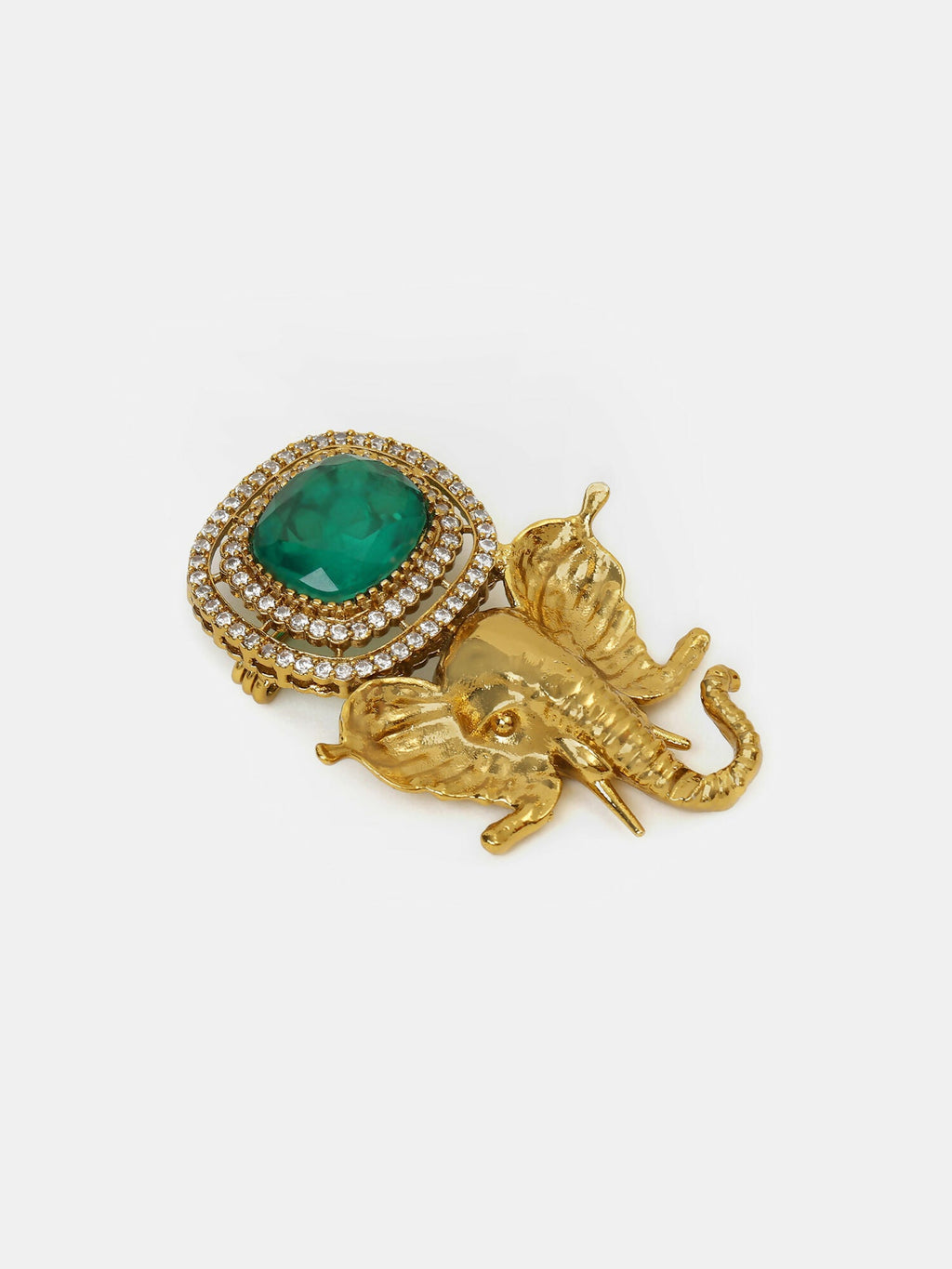 Ruby Raang Ganesha Imprint Brooch | Grocsy