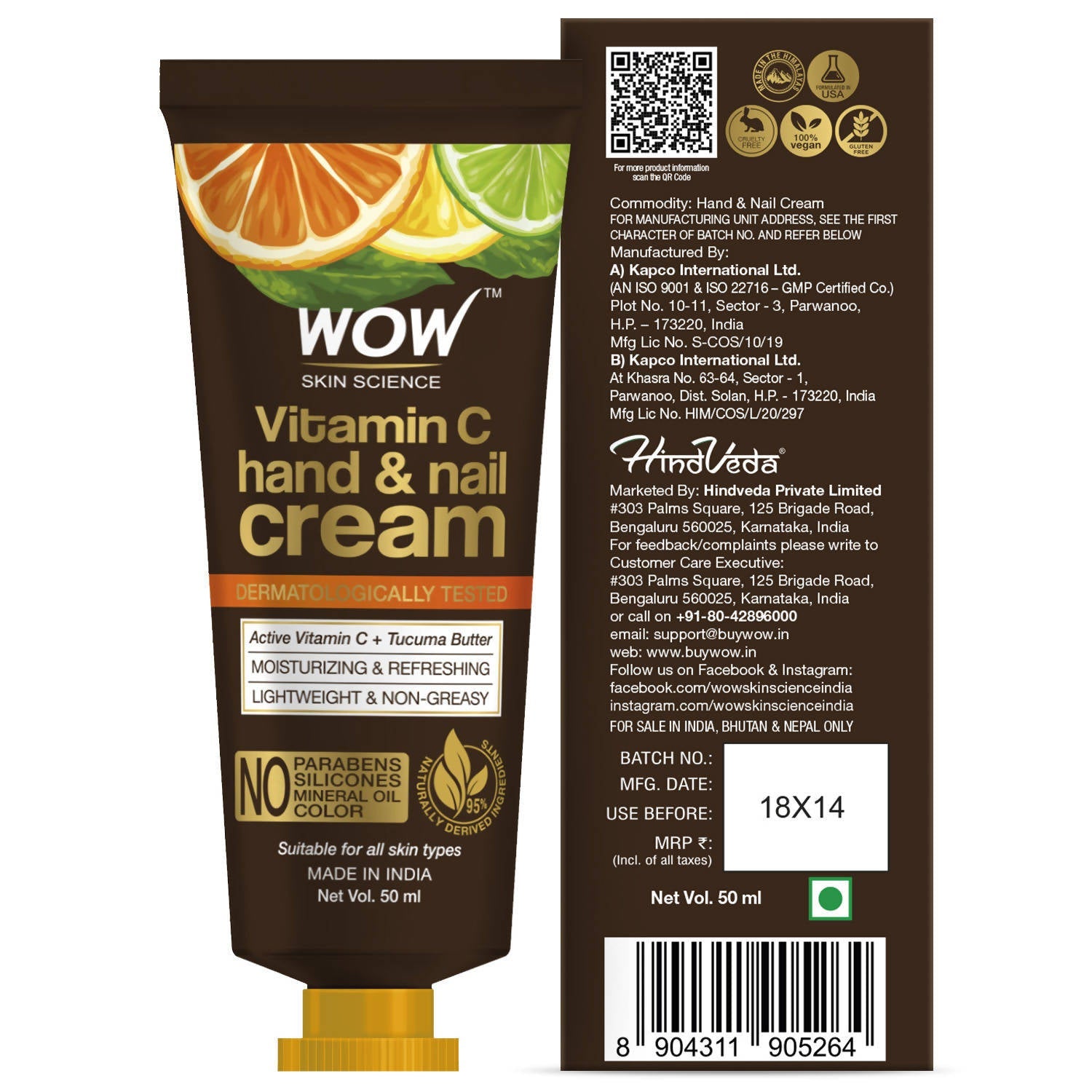 Wow Skin Science Vitamin C Hand & Nail Cream | Grocsy