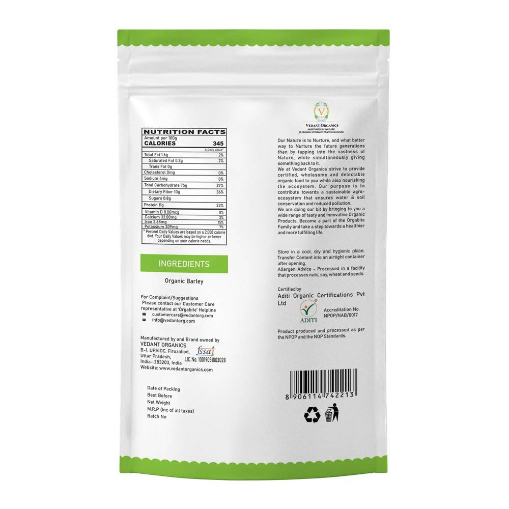 Orgabite Organic Barley Daliya | Grocsy