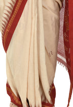 Vamika Sambalpuri Ikat Cotton Special Buti Tasrite & Maroon Saree | Grocsy