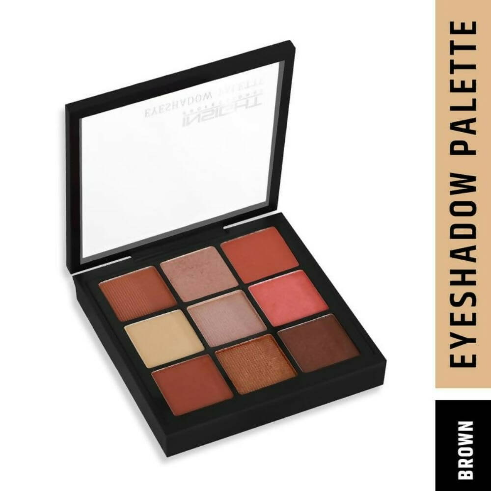 Insight Cosmetics 9 Color Eyeshadow Pallate - Brown | Grocsy