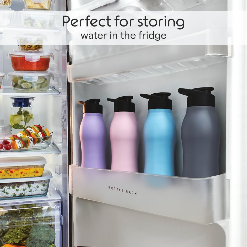 Borosil Hydra Grip Go Stainless Steel Water Bottle - Blue | Grocsy