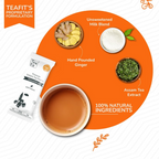 TeaFit AM/PM Wellness No Sugar Tea Premix - Ginger Tea & Turmeric Latte | Grocsy