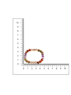 Red Carnelian, Lapis Lazuli, Amethyst and Green Avanturine Multicoloured Cyrstal Beads bracelet - Ruby Raang | Grocsy