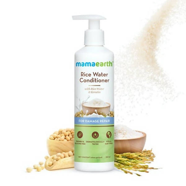 Mamaearth Rice Water Conditioner With Rice Water and Keratin | Grocsy
