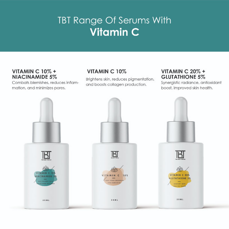 The Body Temple Vitamin C 10% + Niacinamide 5% Face Serum | Grocsy