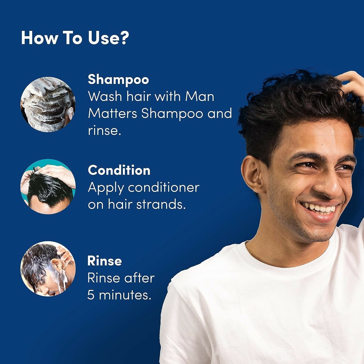 Man Matters Daily Use Anti-Dandruff Kit - Dandruff Removal Lotion, Daily Use Anti-Dandruff Shampoo & Conditioner | Grocsy