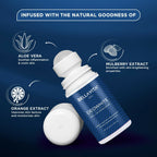 Bella Vita Deo White Natural Underarm Roll On Deodorant for Men | Grocsy