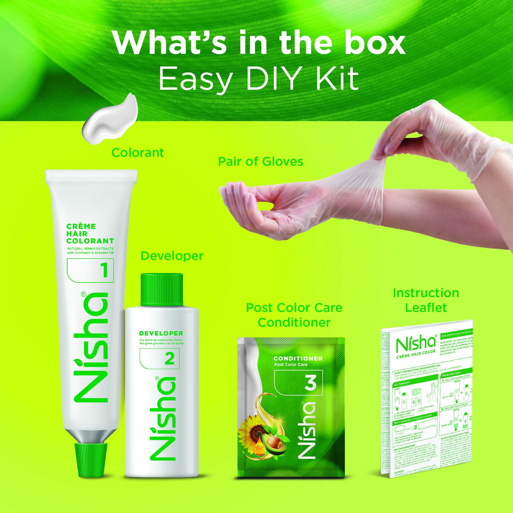 Nisha Creme Hair Color for Women - Golden Blonde | Grocsy
