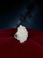 Inhanns Rang-E-Roshan Adjustable Ring – Handmade Crystal Statement Ring - White | Grocsy