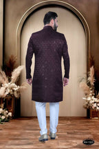Joban Fashion Men's Wine TR Kurta with Pyjama | Grocsy