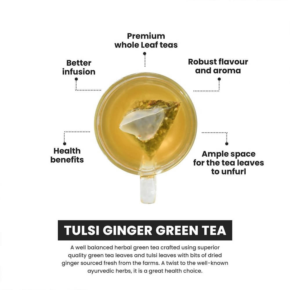 Chai Spa Tulsi Ginger Green Tea | Grocsy