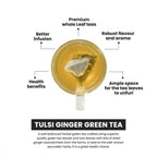 Chai Spa Tulsi Ginger Green Tea | Grocsy