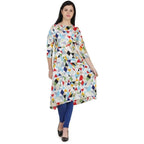 Kanoor Women's Multicolour A line kurti | Grocsy