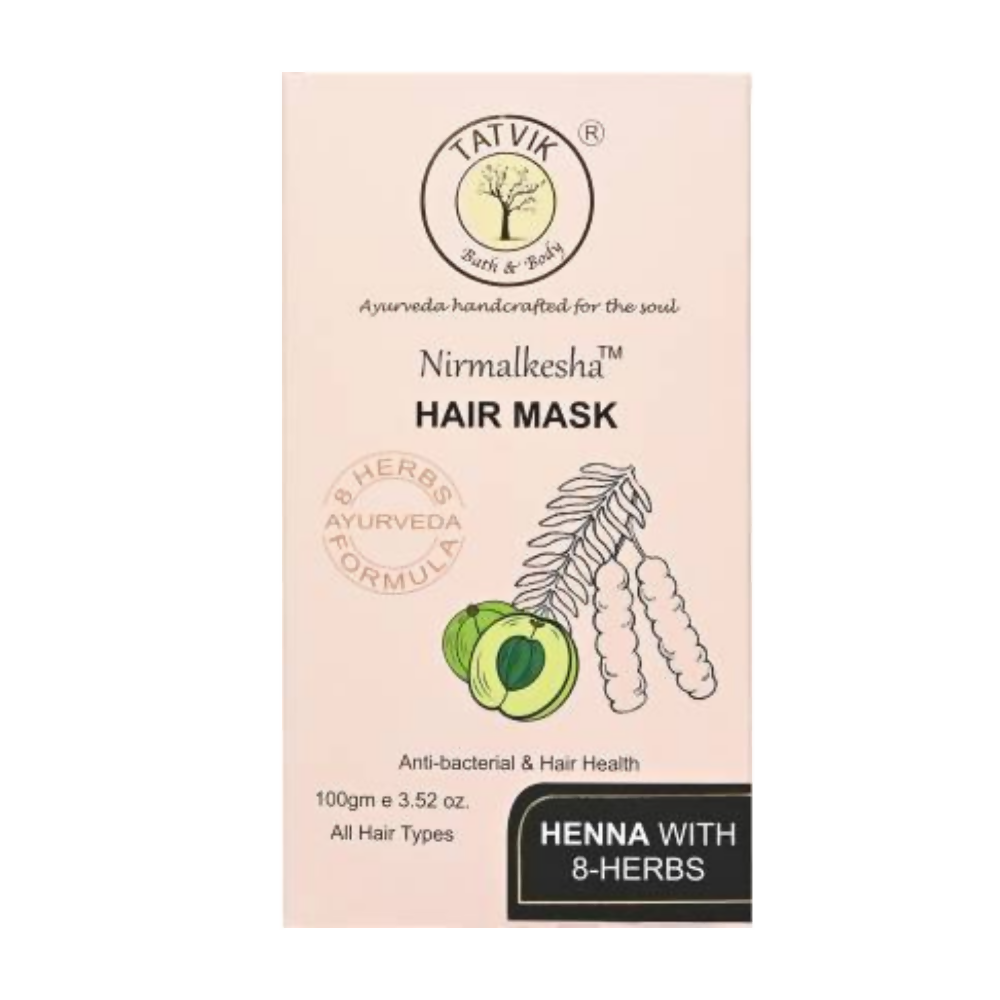 Tatvik Ayurveda Nirmalkesha Hair Mask (Henna With 8 Herbs) | Grocsy