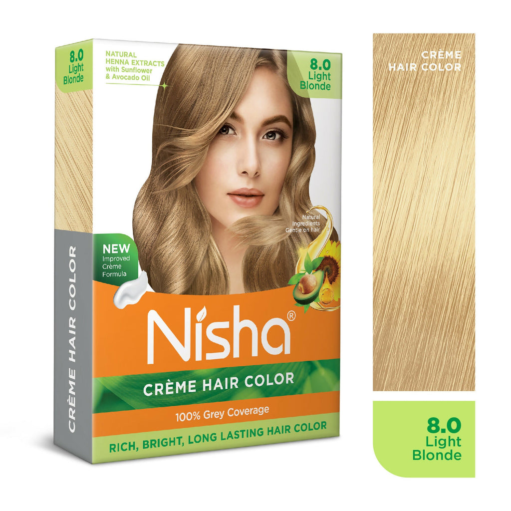 Nisha Creme Hair Color for Women - Light Blonde | Grocsy