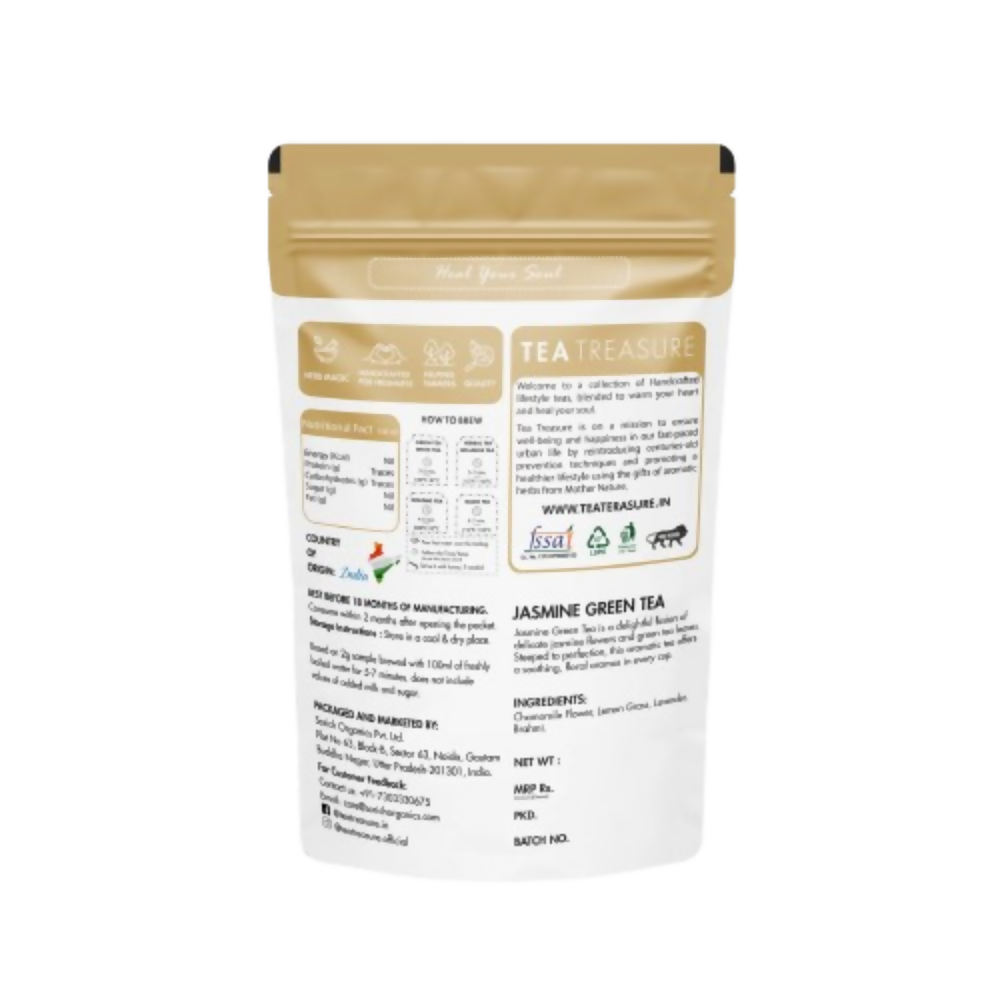 Tea Treasure Jasmine Loose Leaf Green Tea | Grocsy