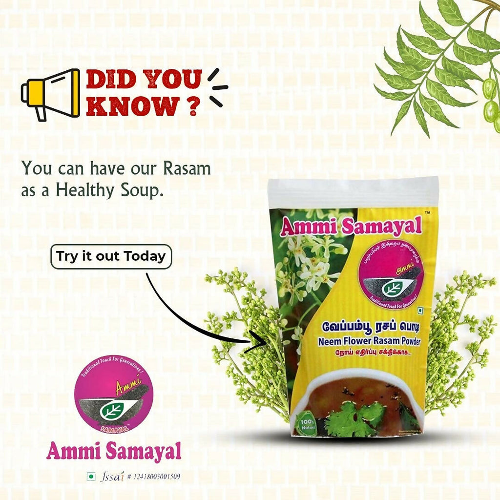 Ammi Samayal Neem Flower (Veppampoo) Instant Rasam/Soup Mix | Grocsy