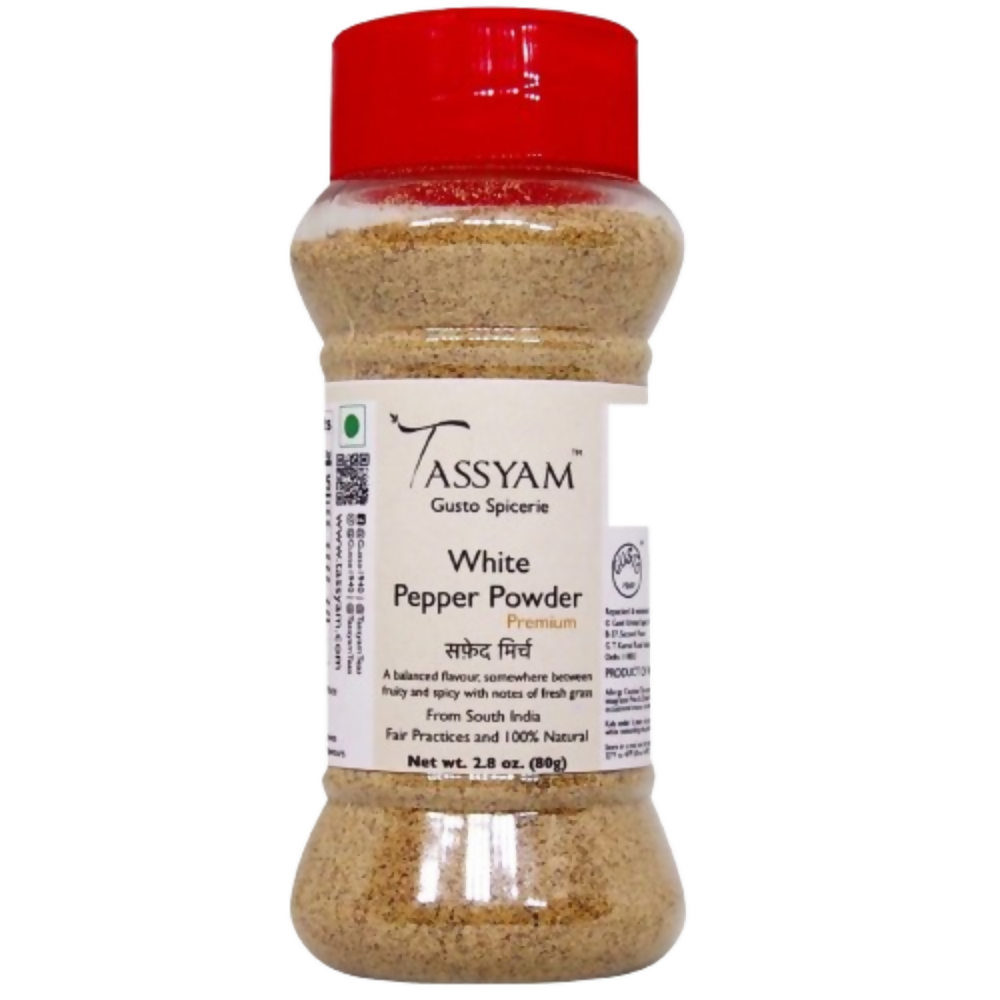 Tassyam Organics White Pepper Powder | Grocsy