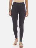 Souchii Grey Solid Slim-Fit Ankle-Length Leggings | Grocsy