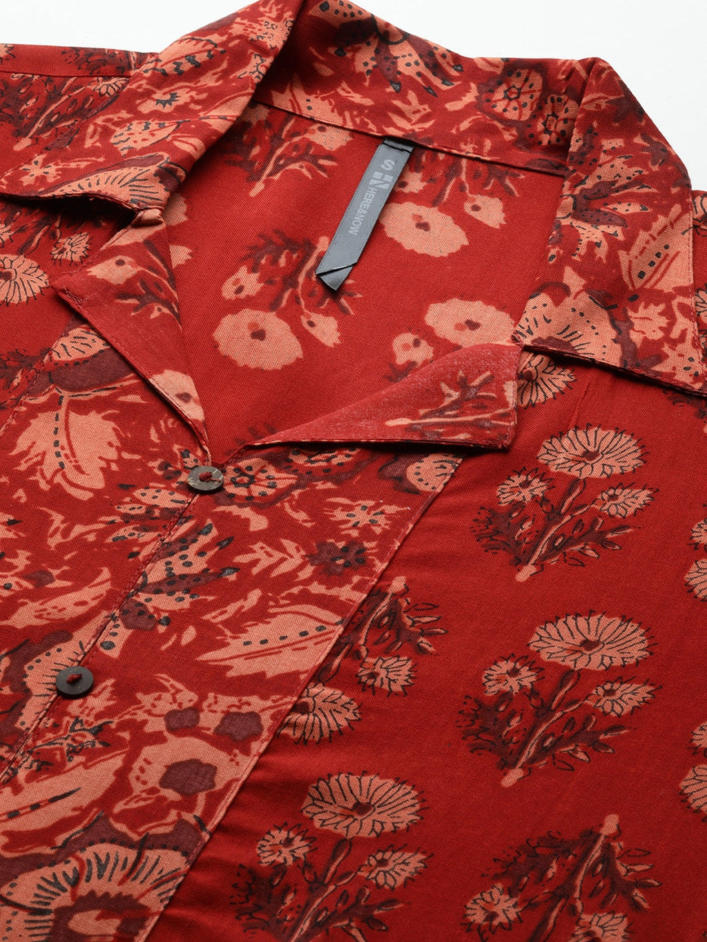 HERE&NOW Ethnic Motifs Printed A-Line Kurta | Grocsy