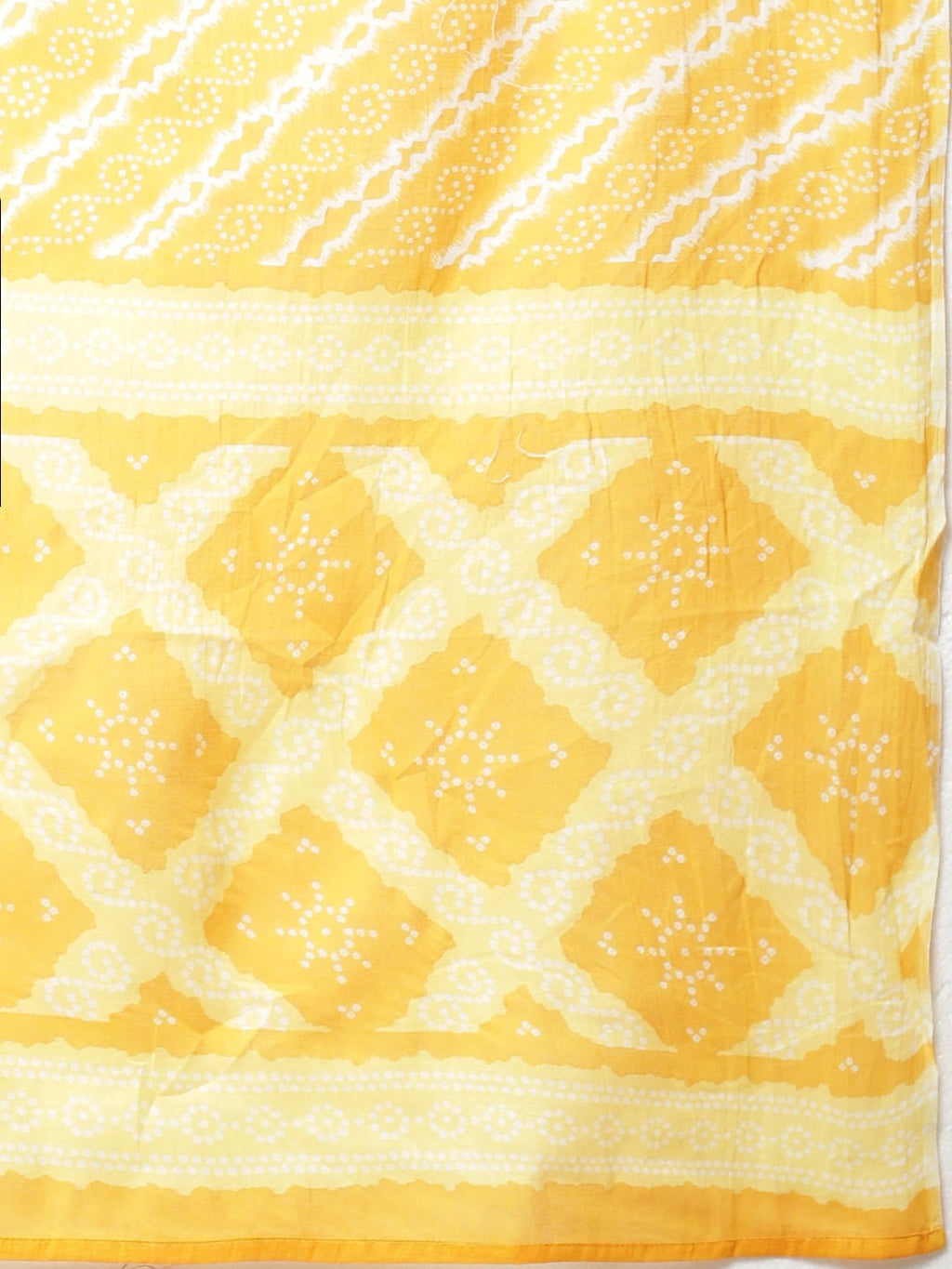 Sangria Women Yellow Printed Thread Work Pure Cotton Kurta with Trousers | Grocsy