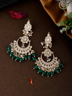 Shoshaa Green Contemporary Chandbalis Earrings | Grocsy