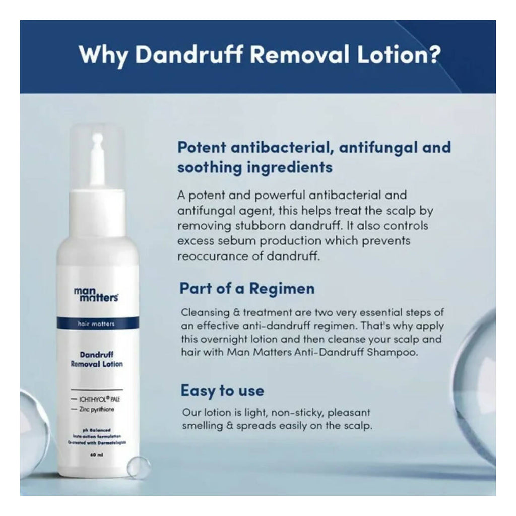 Man Matters Dandruff Removal Lotion With Tea Tree Oil & Zinc | Grocsy