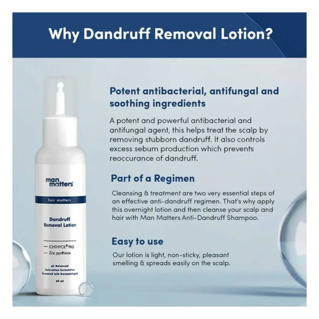 Man Matters Dandruff Removal Lotion With Tea Tree Oil & Zinc | Grocsy