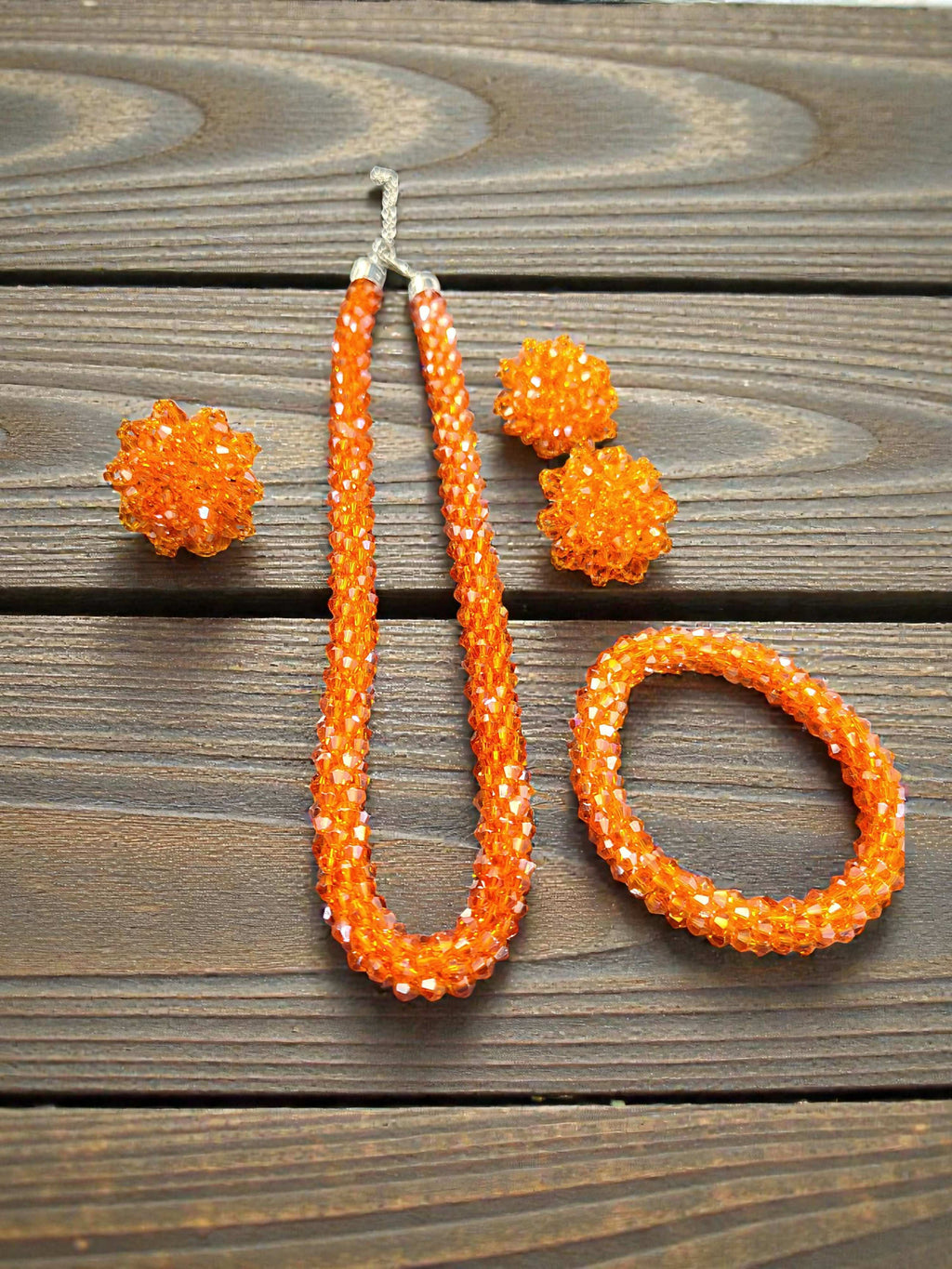 Inhanns Rangshine 4-In-1 Crystal Glam Set - Handmade - Orange | Grocsy