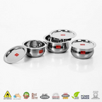 Sumeet Stainless Steel Cookware Set With Lid | Grocsy