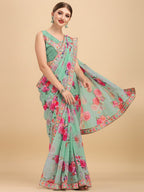 Sangria Women Sea Green Sarees | Grocsy