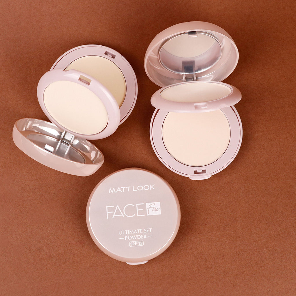 Matt Look Face Fix Ultimate Set Compact Powder - Rose Beige | Grocsy