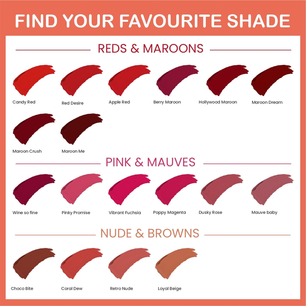 Matt Look Mega Last No Transfer Matte Lipstick - Hollywood Maroon | Grocsy