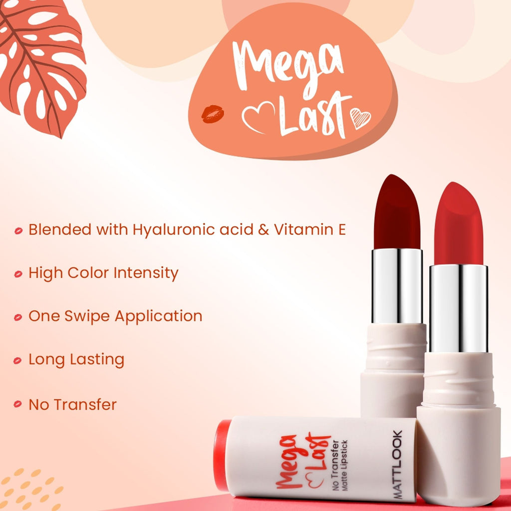 Matt Look Mega Last No Transfer Matte Lipstick - Maroon Me | Grocsy