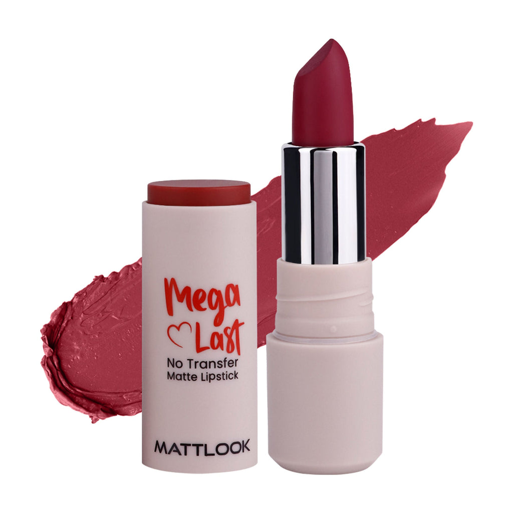 Matt Look Mega Last No Transfer Matte Lipstick - Maroon Crush | Grocsy
