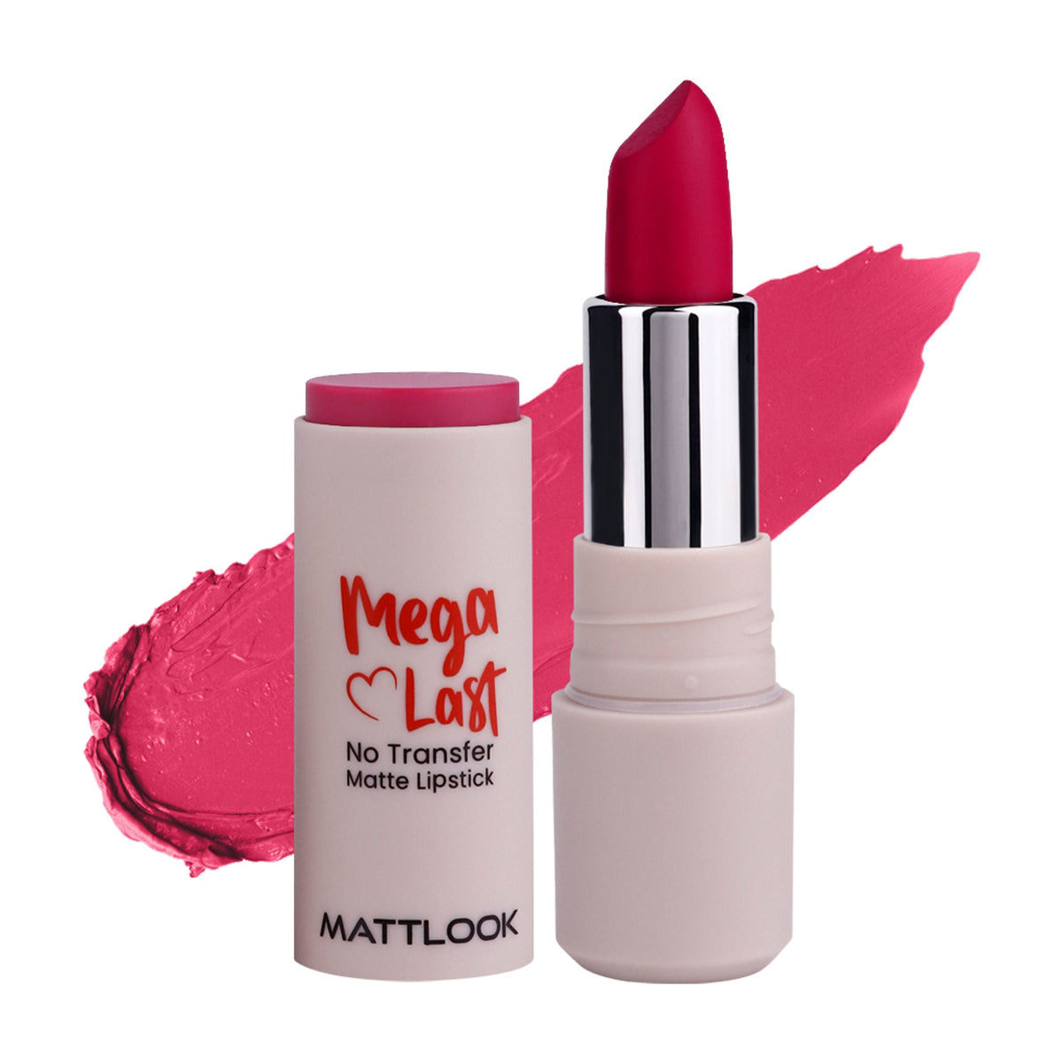 Matt Look Mega Last No Transfer Matte Lipstick - Poppy Magenta | Grocsy
