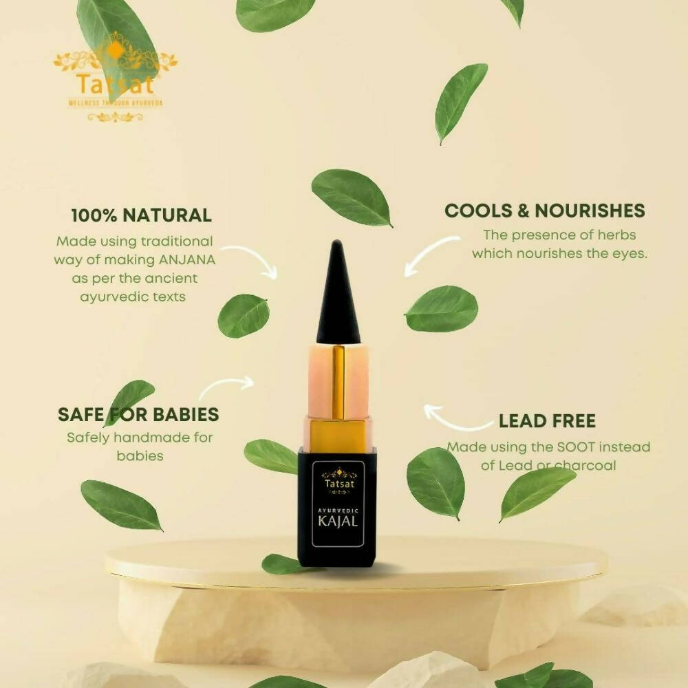 Tatsat 100% Natural Certified Ayurvedic Kajal With Pure Herbs | Grocsy