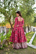Aayaa Pure Cotton Silk Suit With Heavy Digital Print - Multi Color | Grocsy