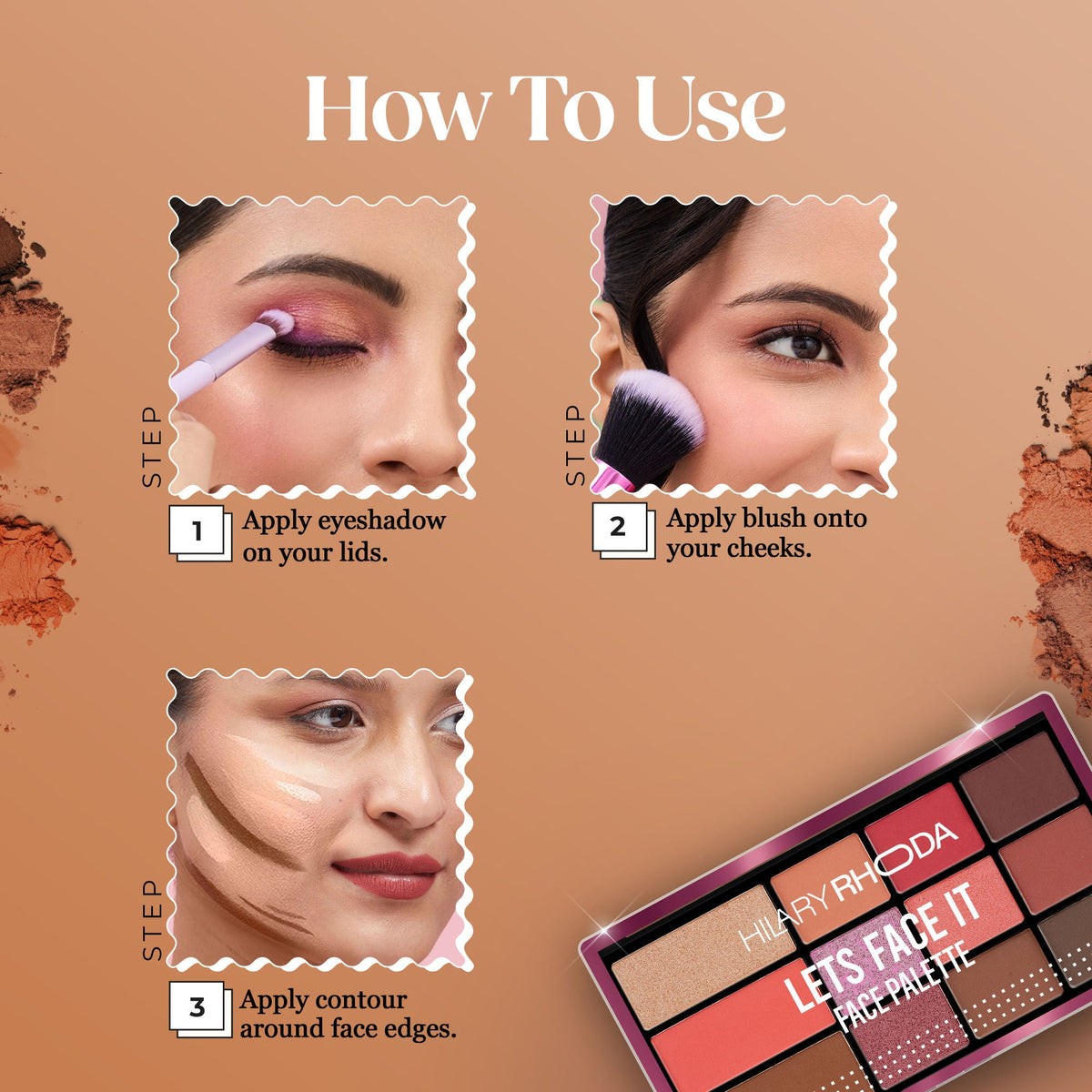 Hilary Rhoda Lets Face It Face Palette - Day Spring 01 | Grocsy