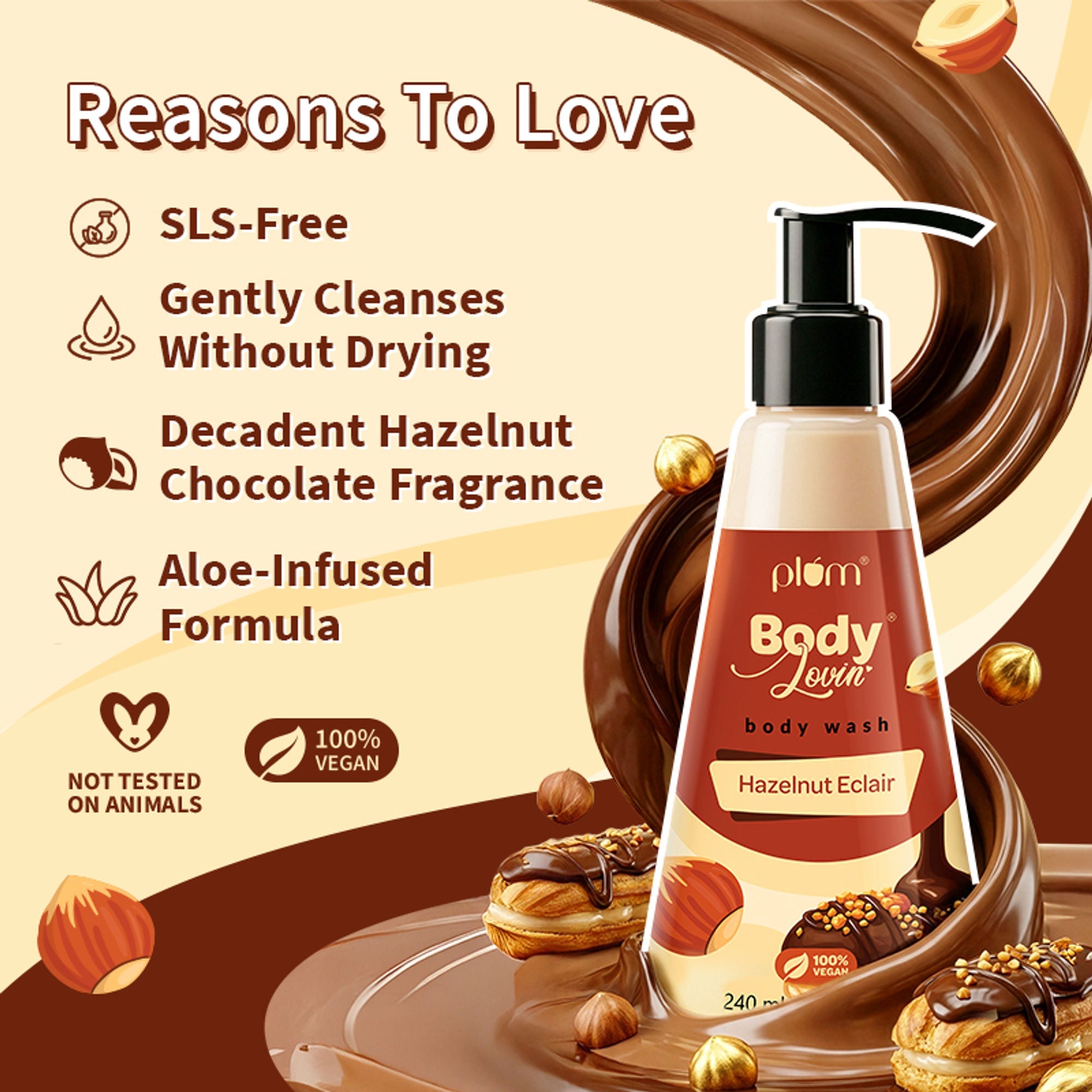 Plum BodyLovin' Hazelnut Eclair Body Wash | Grocsy