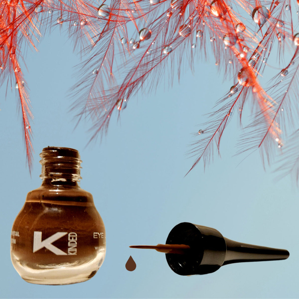 KINDED Liquid Eye Liner - Chocolate Brown | Grocsy