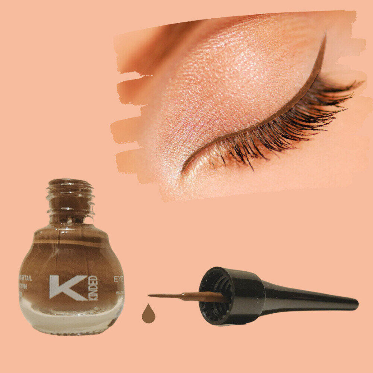 KINDED Liquid Eye Liner - Camel Brown | Grocsy
