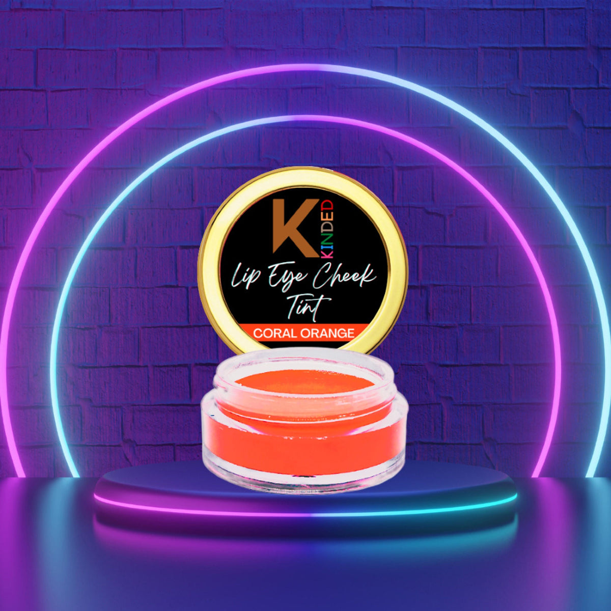 KINDED Lip, Eye and Cheek Tint - Coral Orange | Grocsy