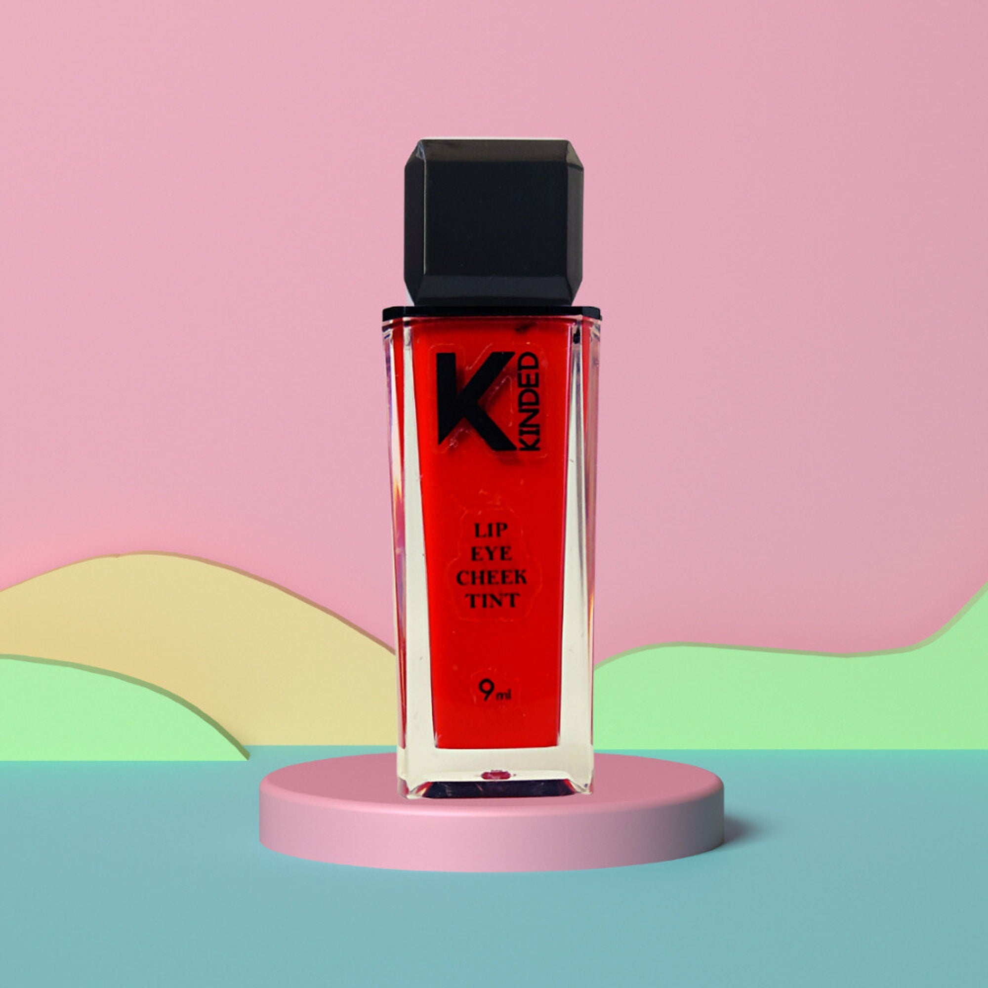 KINDED Lip, Eye & Cheek Tint with Vitamin-E Enriched - 03 Vermilion Red | Grocsy