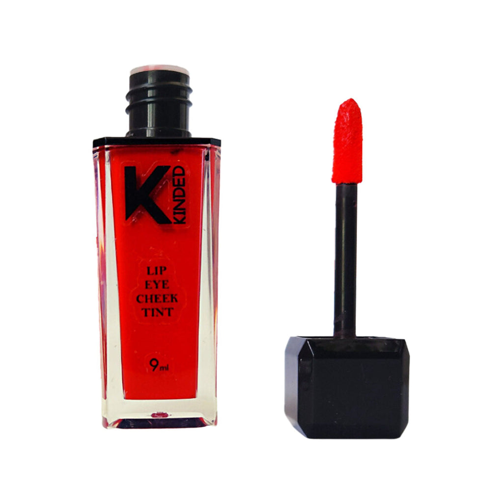 KINDED Lip, Eye & Cheek Tint with Vitamin-E Enriched - 03 Vermilion Red | Grocsy