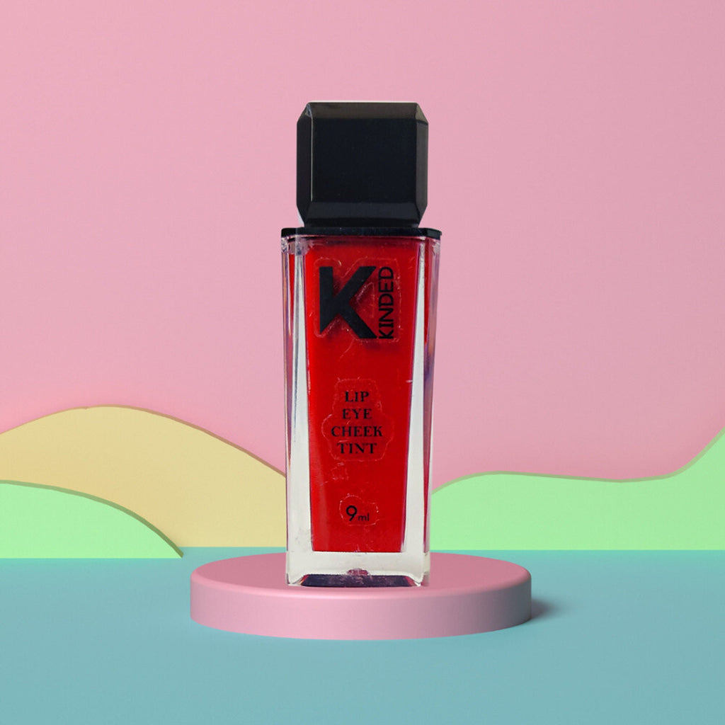 KINDED Lip, Eye & Cheek Tint with Vitamin-E Enriched - 04 Brick Red | Grocsy