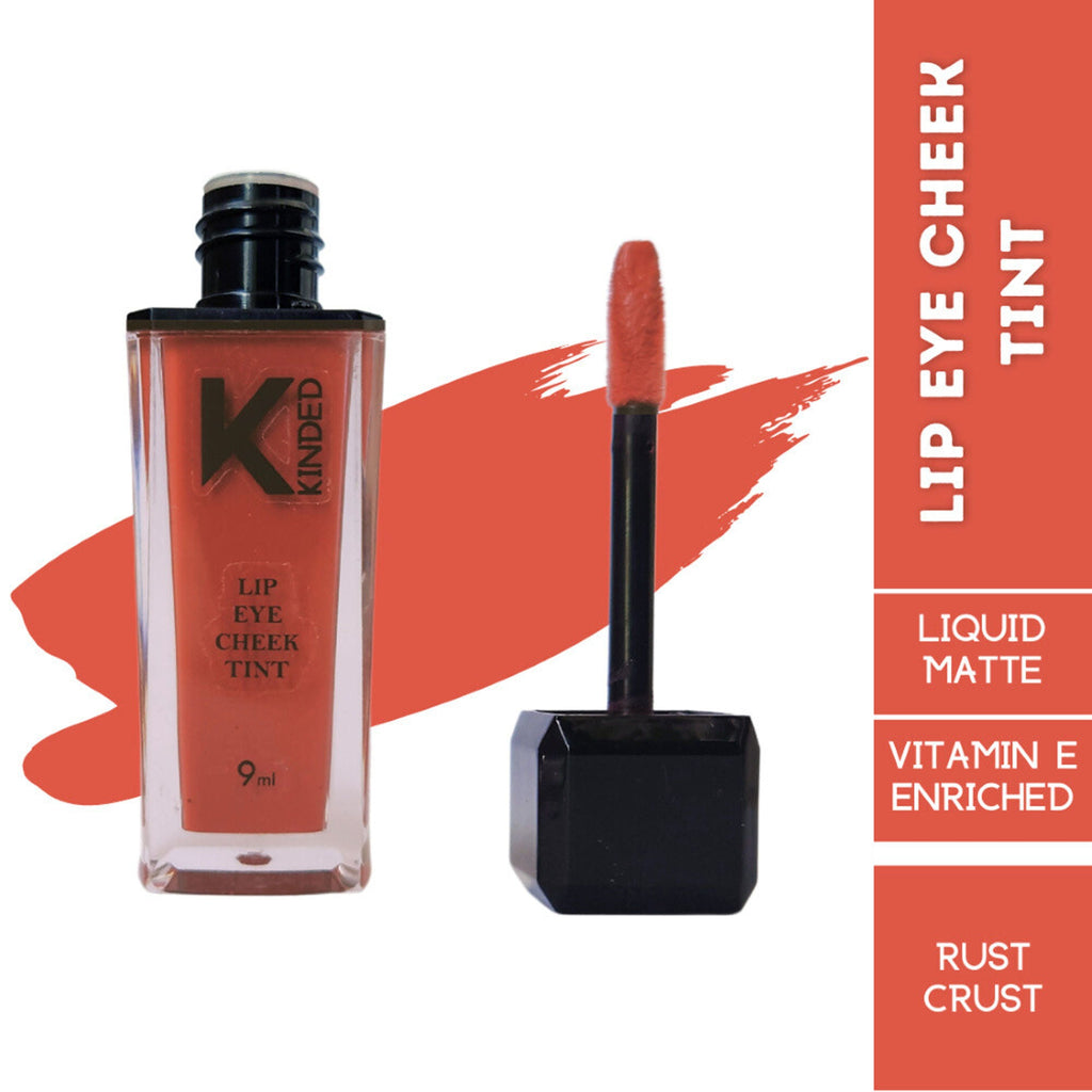 KINDED Lip, Eye & Cheek Tint with Vitamin-E Enriched - 05 Rust Crust | Grocsy